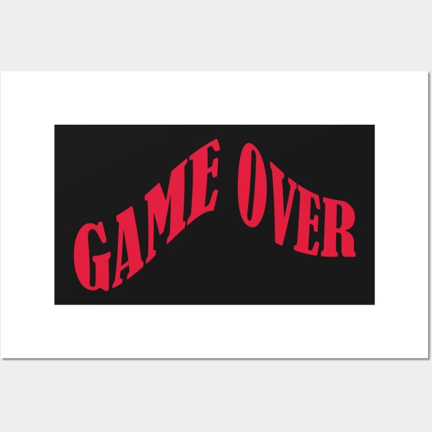 Game over sticker Wall Art by EmeraldWasp